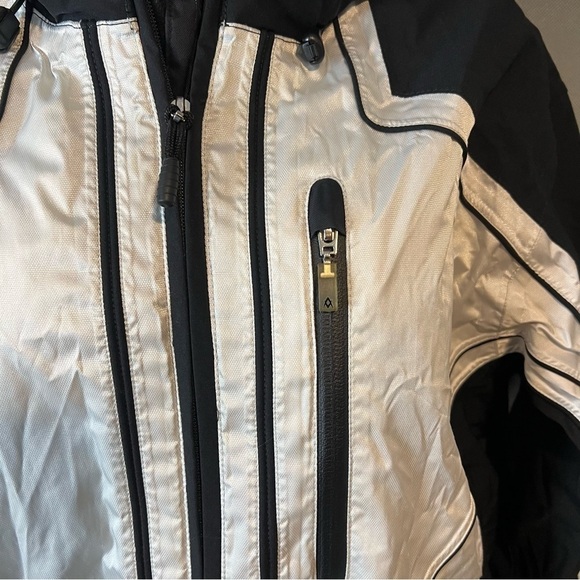 VOLKL Nano Ski Snowboarding Hooded Jacket Coat Womens US 8 Silver Black - Picture 10 of 15